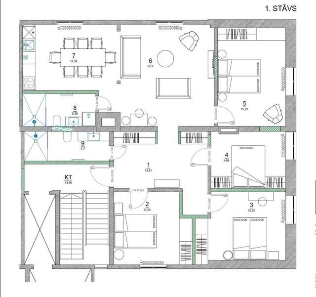 Апартаменты Dandelion Apartments Matīsa Рига-43